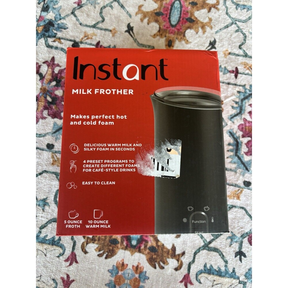 Instant Pot 4-in-1 Electric Milk Frother Steamer Black